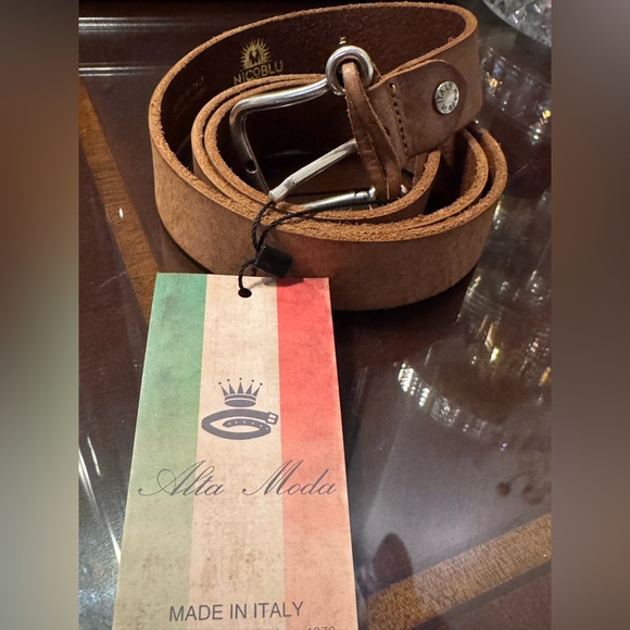 Nicoblu Other - NICOBLU - Alta Moda Brown Leather Belt